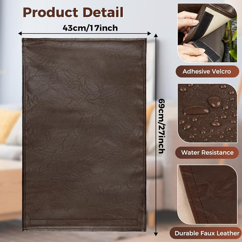 Recliner Headrest Protector Faux Leather Headrest Cover for Recliner Chair Couch Headrest Cover for Furniture Sofa Protector Chair Arm Covers for ...