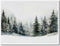 Enlaizhude Winter Forest Landscape,Snowy Winter Landscape Evergreen Trees Watercolor Painting Christmas Pine Trees In Winter,Winter Scene |Snowy L...