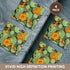 3dRose Art Nouveau Orange Nasturtium Flowers with Ladybirds - Ceramic Tile Coasters, Set of 4 (CST_216475_3)...