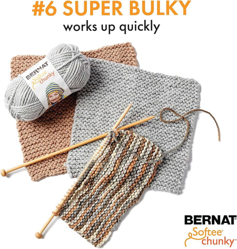 Bernat 16112929632 Softee Chunky Ombre Yarn - (5) Bulky Chunky Gauge 100% Acrylic,2.8 oz,Deep Waters, Machine Wash & Dry...