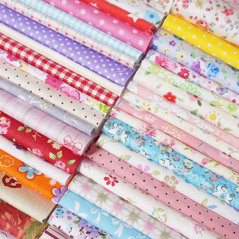 Quilting Fabric, Misscrafts Cotton Craft Fabric Bundle Squares Patchwork Pre-Cut Quilt Squares for DIY Sewing Scrapbooking Quilting Dot Pattern (5...