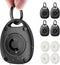 (4 Pack) AirTag Keychain Holder Case | IPX8 Waterproof, Ultra-Compact | Portable Air Tag Holder Cover for Dog Collar, Backpack, Keys, Luggage - Bl...