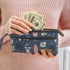 Coin Purse, Wristlet Clutch Purse with Compartments, Zipper Coin Pouch Wristlet Wallet Cartoon Animal Print Wristlet Casual Bag for Shopping, Dati...