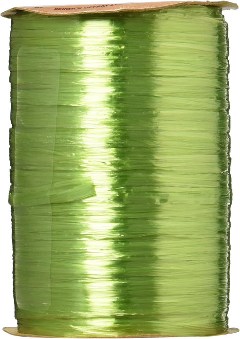 Berwick Wraphia Pearlized Rayon Craft Ribbon, 100-Yard Spool, Jungle Green...