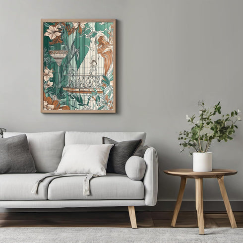 Posterizer 1 pcs-whimsical magical delicate enchanting forest scene 2-Fantasy & Fiction Art-Kids Room Art-Decor for nursery toddlers kids room- un...