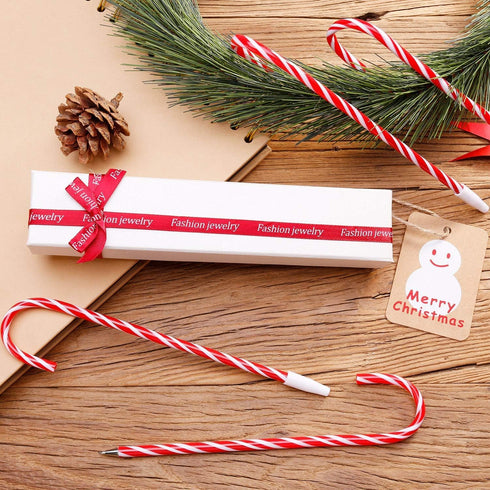 7 Inch Candy Cane Pen Christmas Pens with Black and Blue Ink for Christmas Holiday New Years Home Decor Party Gift (48)...