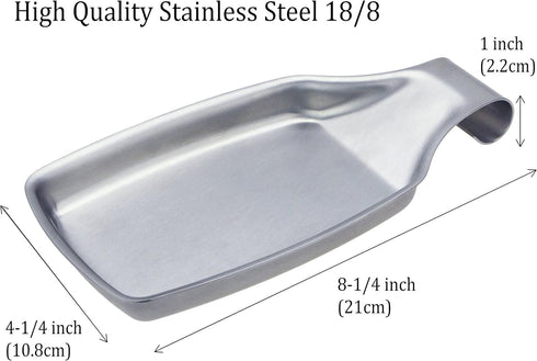 MSY BIGSUNNY Stainless Steel 304 Spoon Rests for Kitchen, Oversized, Long Lasting Brushed...