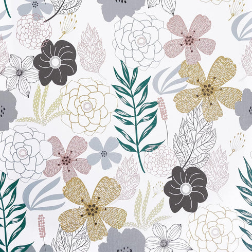 Mecpar Floral Peel and Stick Wallpaper 17.71'' x 118'' Pink Perennial Blooms Floral Wallpaper Floral Contact Paper Vinyl Self Adhesive Removable W...