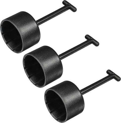MECCANIXITY 10 Teeth E26/E27 Socket Ring Removal Tool T Type for Medium Base, Light Replacing Accessories Black Plastic, Pack of 3...