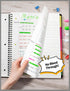 SUNEE 5 Subject Notebook College Ruled - 300 Pages, 8.2"x10.8", 5 Pocket Colored Dividers, 3-Hole Punched Paper, Black...
