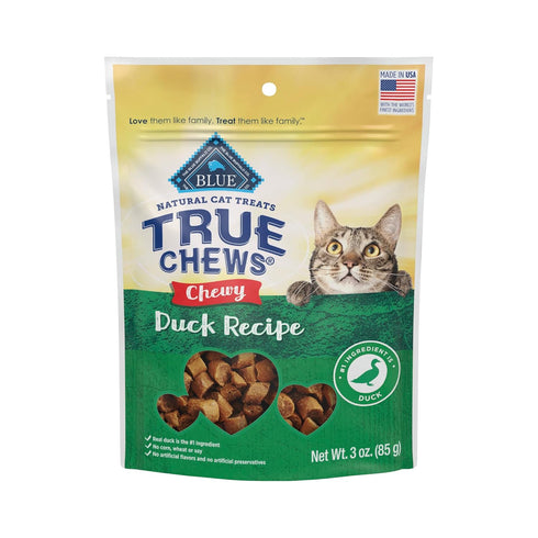 Blue Buffalo True Chews Natural Chewy Cat Treats, Made in the USA, Duck Recipe, 3-oz. Resealable Bag...