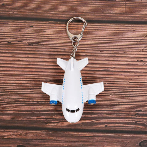 NUOBESTY 2pcs Plane Keychain Led Light Up Airplane Key Ring Cartoon Key Fob with Sound for Bag Purse Charms Car Keys Kids Birthday...