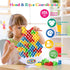 48 Pcs Tetra Tower Game, Stack Attack Family Board for 2 Players Family Games, Building Blocks Stacking Balance Games Toys for Kids, Adults, Frien...