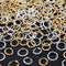 ANCIRS 100pcs Double Hole Bead Round Frames Links Connectors for Beading & Jewelry Making Assortments Necklaces, Bracelets, Earrings, Keychains- G...