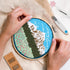 Fashhut Set of 3 Embroidery Kit for Adults with Patterns and Complete Instructions – Landscape Hand Embroidery Kits with 1 Embroidery Hoop, Needle...