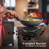 Elite Gourmet ESB-301BF Countertop Single Cast Iron Burner, 1000 Watts Electric Hot Plate, Temperature Controls, Power Indicator Lights, Easy to C...