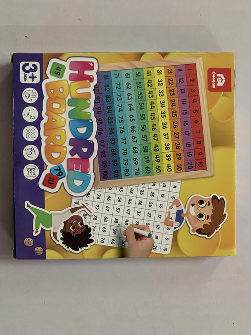 Coogam Wooden Math Hundred Board 1-100 Numbers Learning Educational Toys Colorful Montessori Counting Board Game for Preschool 3 4 5 Year Old Boys...