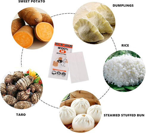 6 Pcs Steamer Mesh Non-Stick Cotton Square Dumplings Mat Reusable Steaming Pad Steamed Buns Baking Pastry Dim Sum Mesh for Steaming Basket, Pots...