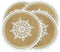 Round Placemats Set of 4, Dining Winter Modern Dinner Braided Beige Boho Round Table and Fall Circle Placemats Boho Runner Kitchen Table Plate Mat...