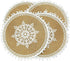 Round Placemats Set of 4, Dining Winter Modern Dinner Braided Beige Boho Round Table and Fall Circle Placemats Boho Runner Kitchen Table Plate Mat...