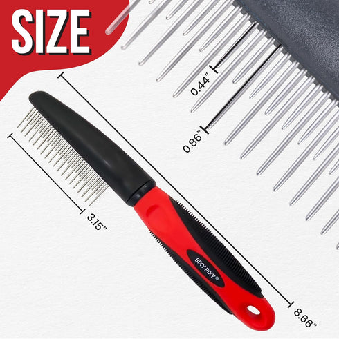 Poodle Comb for Dogs with Rotating Teeth - Smoothest Pet Comb with 5-in-1 Features for Dematting - Dog Essentials for Small Medium and Large Dog...