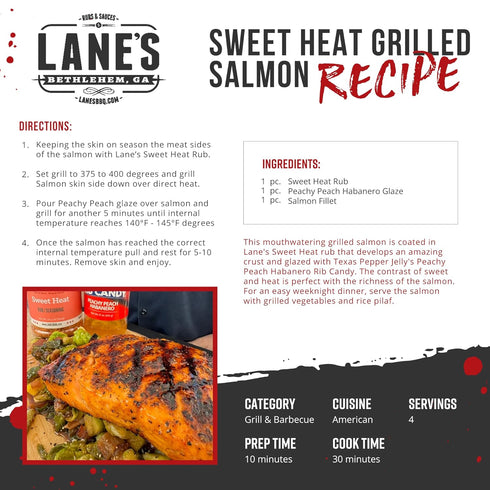 Lane's Sweet Heat Rub Seasoning, All-Natural BBQ Brisket Rub Goes Well with Butt Rub Seasoning, No MSG Brisket Seasoning &, Made in USA, 4.0 Oz...