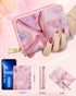 Bistup Credit Card Holder Wallet for Women Cute Leather Ladies Teen Girls Female Cardholder Wallets Accordion Purse Small Medium Aesthetic Print M...