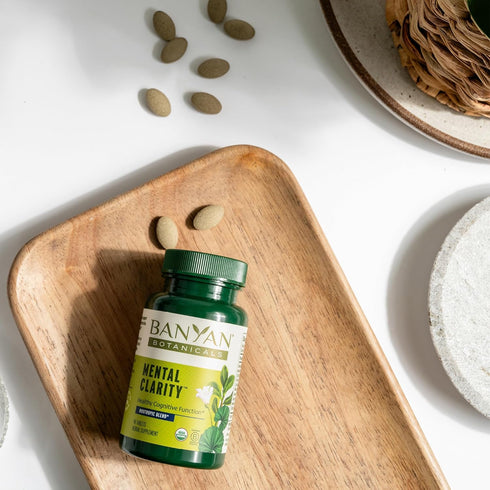 Banyan Botanicals Mental Clarity – Organic Supplement with Gotu Kola & Bacopa – Supports Healthy Cognitive Function & Mental Performance* – 90 Tab...