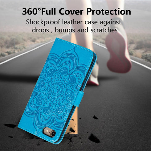 EYZUTAK Mandala Case for iPhone SE(5G) 2022 iPhone 7 iPhone 8 iPhone SE 2020, Premium Leather Flip Wallet Card Slots Magnetic Stand Ultra Slim Cas...