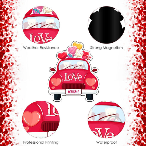 12 Pieces Valentine‘s Day Refrigerator Magnets Holidays Magnetic Stickers Love Heart Refrigerator Decorative Magnets Cupid Red Lips Locker Dishwas...