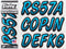 STIFFIE Whipline Sky Blue/Black 3" Boat & PWC Registration Decals • Numbers Letters Stickers...