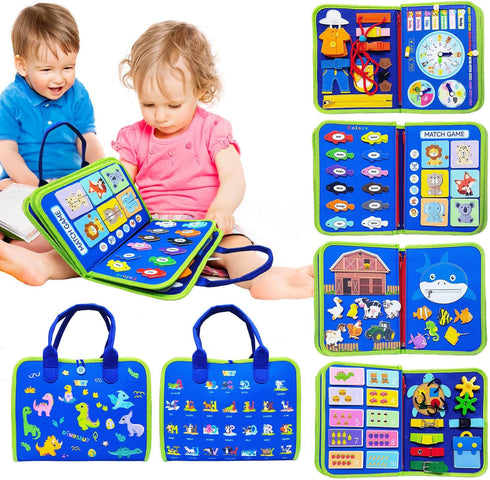 Toddler Busy Board Toys for Ages 2-4, Montessori Toys for 1 2 3 Year Old Boy and Girl, One Year Old Boy Birthday Gift, Educational Learning Busy B...