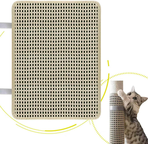 Cat Nail File Scratcher, Cat Scratch Pad Wrapped Around a Cat Scratching Post, Nail File for Cats with 80 Aluminum Oxide Grit, Cat Nail File Can H...