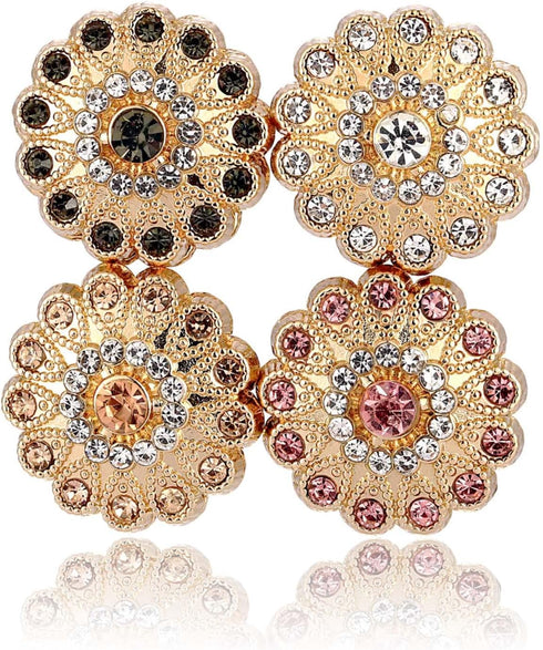 Strong Hijab Magnets Rhinestone Scarf Magnets for Hijab Magnetic Pins for Scarves Hijab Scarf for Women Girls Hijab Niqab Muslim Islamic Turban (F...