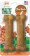 Nylabone Healthy Edibles Natural Dog Chews Long Lasting Bacon Flavor Treats for Dogs, Medium/Wolf (2 Count)...