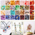 selizo Crystal Beads for Ring Making, 28 Colors Chips and Gemstone Beads, Ring Making Kit with Plastic Box for Jewelry, Bracelets, Earring Making ...