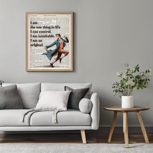 Posterizer 1 pcs-Hamilton musical quotes-I am inimitable-Quotes and Poems-Motivational & Inspirational Art-Gift for Music Fans-Gift for Art Lovers...