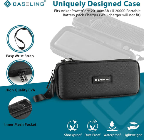 Hard CASE fits Anker PowerCore 20100mAh - Ultra High Capacity Power Bank with 4.8A Output, External Battery Pack. (Case only)...