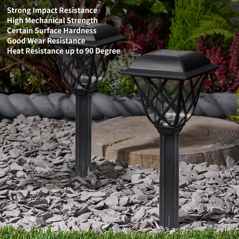 8PCS Outdoor Solar Stake Plastic Light Stakes Replacement Torch Stake Plastic Path Stakes for Garden,Pathway Lamps...