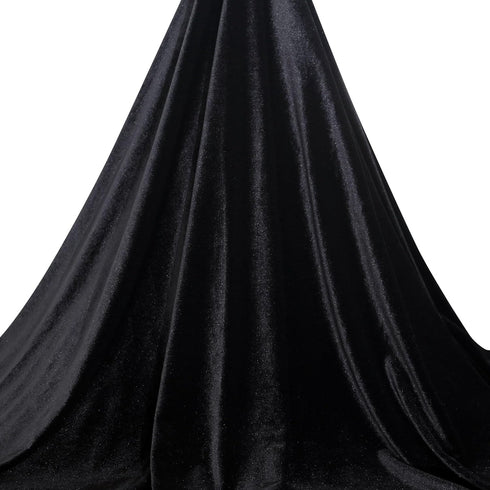 Stretch Velvet Fabric by The Yard Soft for Sewing Clothes, Apparel, Costume, Upholstery, Crafting Projects(Black,1 Yard)...