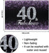 HAMIGAR 6x4ft Happy 40th Birthday Banner Backdrop - 40 & Fabulous Birthday Decorations Party Supplies for Women - Purple...
