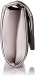 Jessica McClintock Angel Satin Tuxedo Flap Evening Clutch...