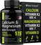 Calcium Magnesium Supplement, Bone Strength Supplements, ?alcium with Vitamin D & K2, Plant Based Calcium Pills for Women and Men, Magnesium + Cal...