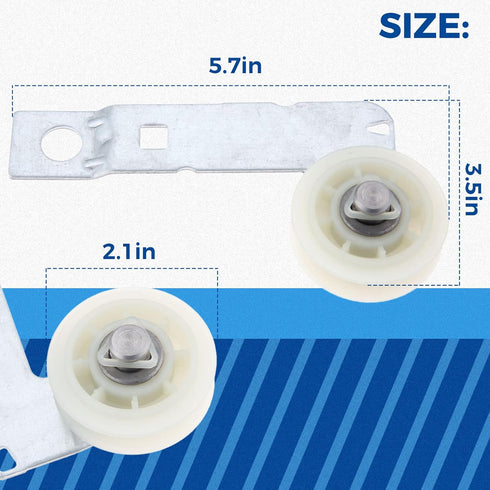W10837240 Dryer Idler Pulley with Bracket, Replacement for Whirlpool, Kenmore, Replace 279640 W10118756 W10547290 PS11726337 3387372 3388674 W10118754