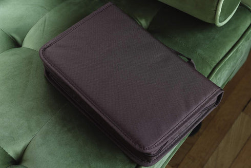 Names of Jesus Bible Cover, Zippered, with Handle, Canvas, Brown, Large...