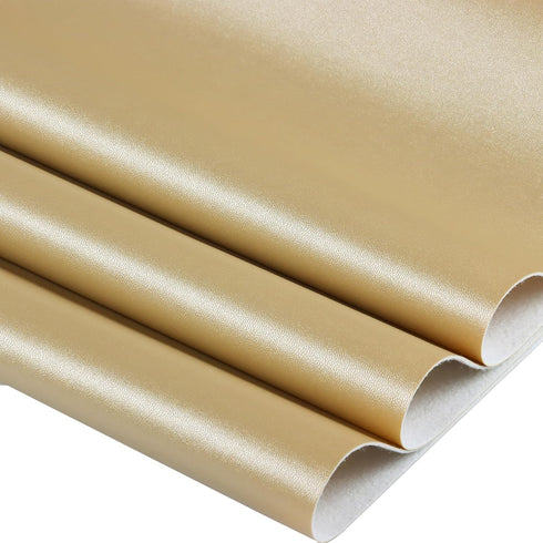 Ramya Smooth Solid Color Gold Faux Leather Sheets 1Rolls 12"X53"(30cm X 135cm),Faux Leather is Great for Handmade DIY Craft Projects, Bows,Leather...
