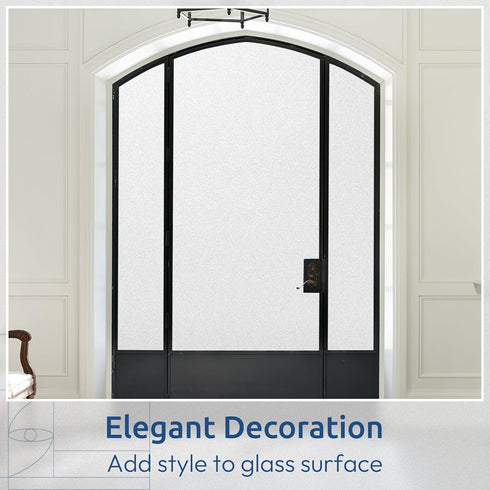 rabbitgoo Window Privacy Film, Non-Adhesive Frosted Glass Window Film for Bathroom, Static Cling Heat Blocking Stickers for Home Indoor Opaque Fro...