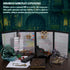 CZYY DM Screen 4-Panel Cardboard Game Master Screen with Erasable & Clear Pockets, Gloomy Castle Artwork Game Master Shield Tool for Dungeon Maste...