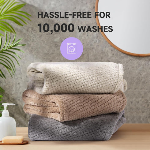 3 Pack Microfiber Hair Towel Wrap for Curly Hair, Super Absorbent Hair Drying Towel for Women, Kids, Hair Care Accessories, Hair Turban for Wet Ha...