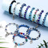 12 Pcs Evil Eye Beaded Charm Bracelets Blue Eye Bead Hamsa Stretch Bracelet Turkish Lucky Hand of Fatima Protection Bracelet for Women Men Blessin...